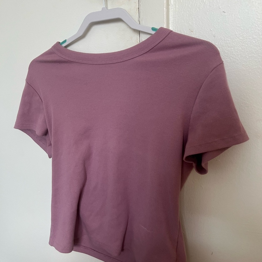 Women's Mauve Short Sleeve Top